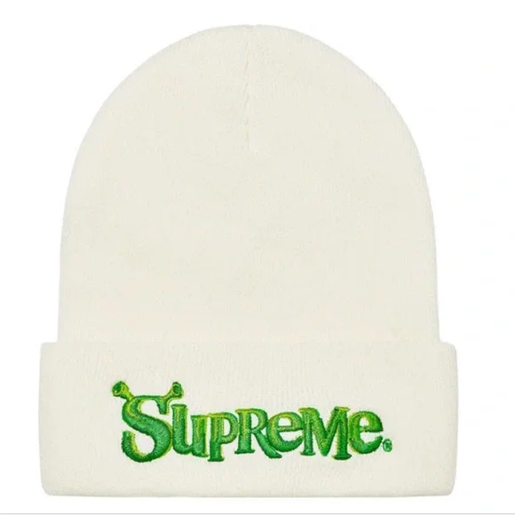 Authentic, Sold Out. Supreme Shrek White Beanie unopened bag w/Tag - Picture 1 of 6